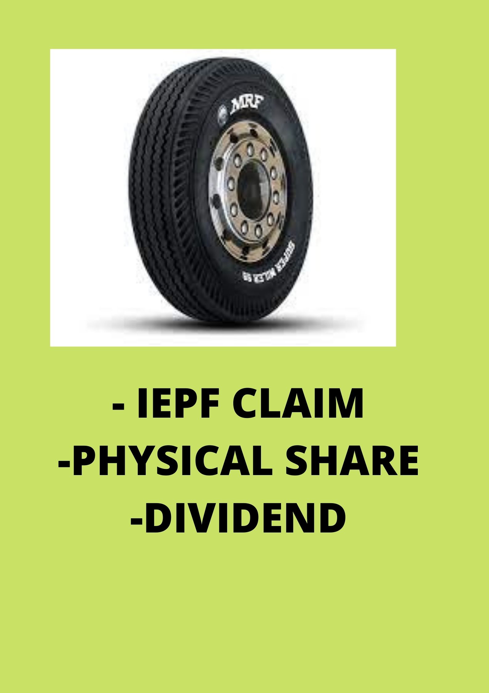 All about IEPF claim of MRF shares / unclaimed dividend of MRF shares